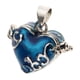 thumbnail image 1 of Collar Con Colgante De Urna De Recuerdo De Cremación Que Se Puede Abrir Con Esmalte De Corazón Azul, 1 of 2