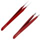thumbnail image 1 of Set de Pinzas Tweezees Precision de Acero Inoxidable con Acabado Rojo, 1 of 8