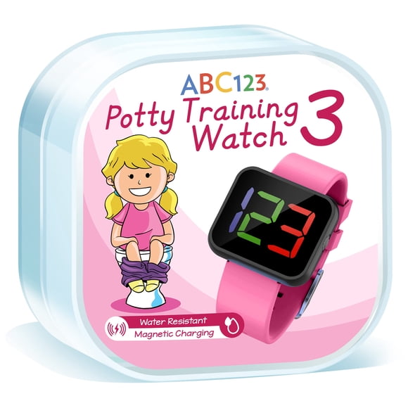 Reloj para Entrenamiento de Baño 3 ABC123 Resistente al Agua Rosa