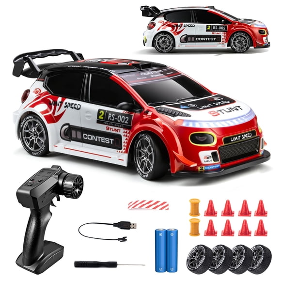 Coche RC Nowzeth 1/24 a Control Remoto, Livery Rojo de Carreras