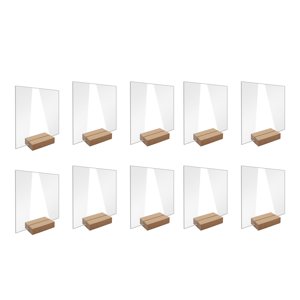 Bothyi - 10 Uds. De Tarjetas Acrílicas Para Colocar Con Números De Mesa De Soporte Para Eventos De Cena De Cumpleaños Cuadrados