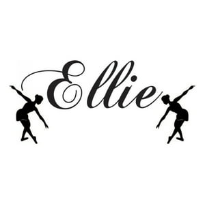 Rienda Libre Graphics - Decomural Personalised Name Ballet Dance Ws-44236