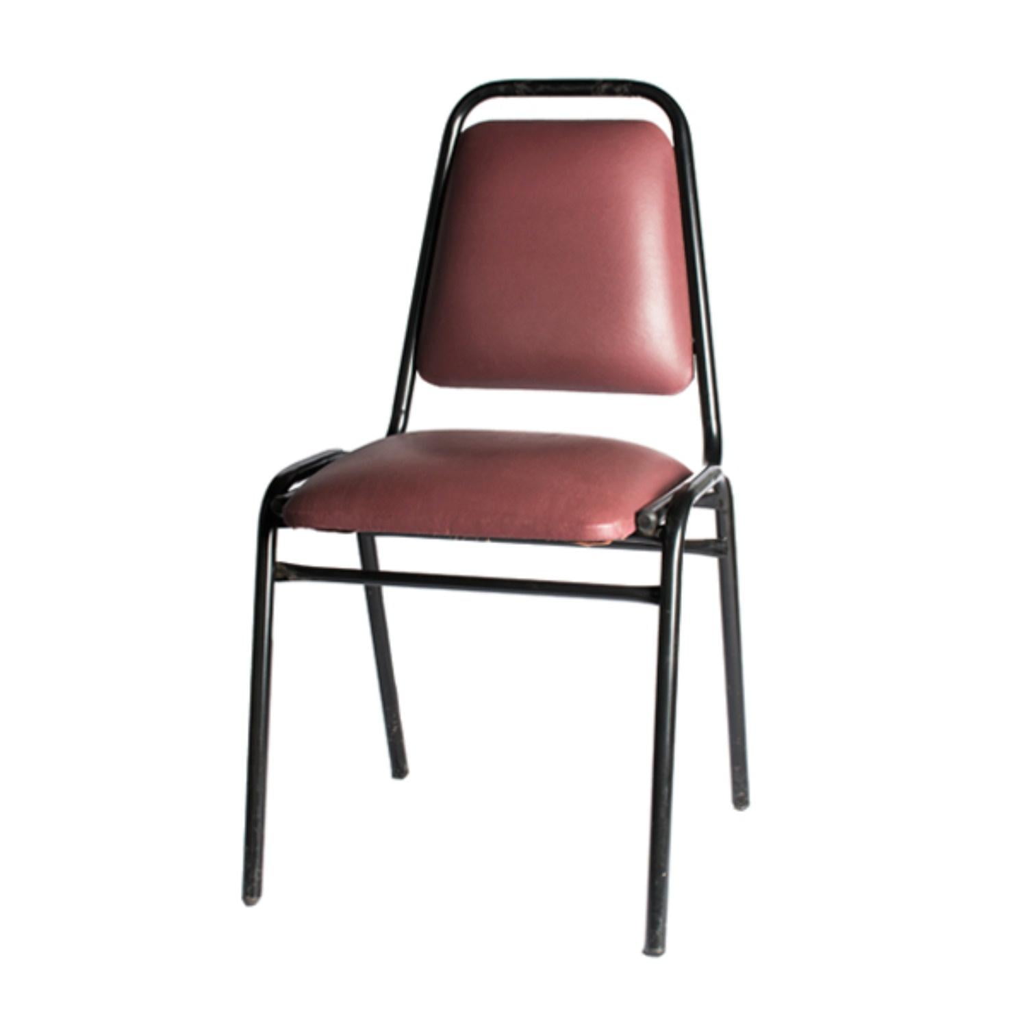 Incatex - Silla Auditorio Tapizada Burdeo 84x49x47 Cm