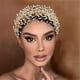 thumbnail image 2 of Hermoso Aro Para El Cabello, Forma De Hoja, Combinación De Perlas Y Diamantes, Selección De Materiales De Alta Calidad, Tocado Exquisito, Ampliamente Aplicable, 2 of 7