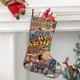 thumbnail image 2 of ¡Oye Arnold! Tema: Calcetines de Navidad, fino lino blanco para colgar en escaleras y chimenea, decoración navideña para el hogar, regalo de Navidad. 45cm × 32cm, 2 of 5