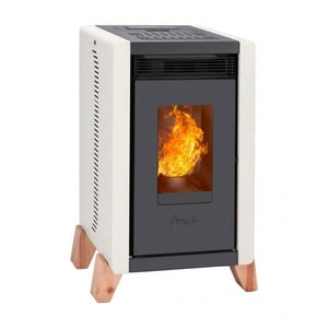 Estufa A Pellet Bambu 6000 Blanca Amesti