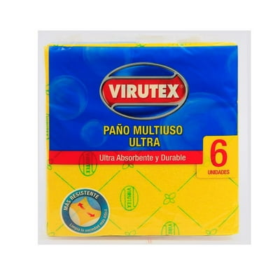 Paño Multiuso Ultra Ultra Absorbente Amarillo 6 Un Virutex