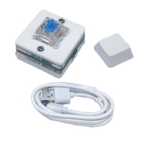 Magideal - Mini Usb De 1 Tecla Programable, Retroiluminación Rgb, , Mecánico Para Juegos, Para Pc De Trabajo De Oficina De Interruptor Azul