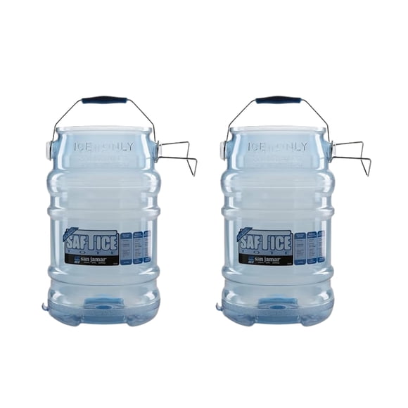 Ice Tote San Jamar Saf-T-Ice, 6 galones, policarbonato azul