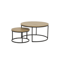 Habita2 Chile - Set Mesa De Centro Redonda Anidada - Negro