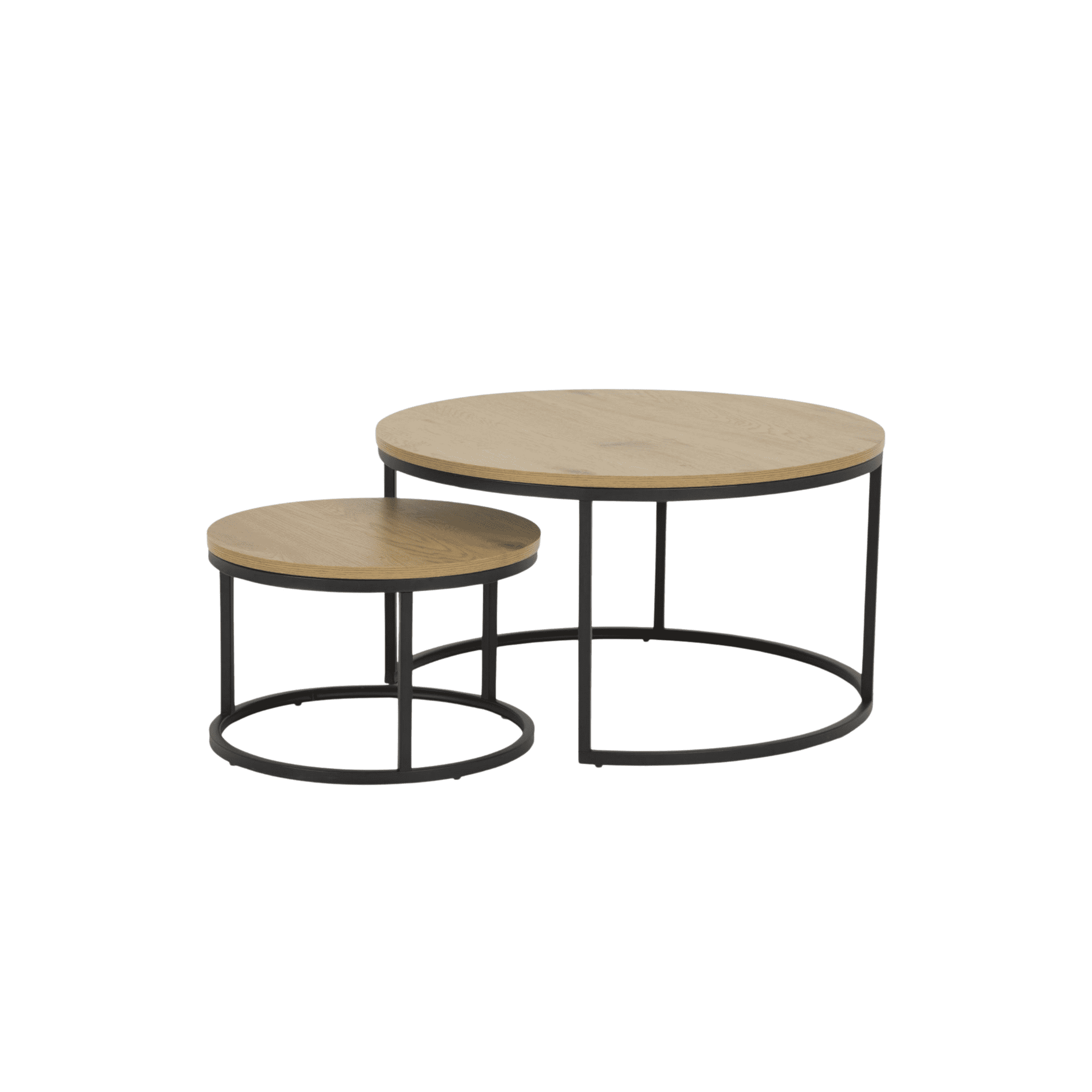 Habita2 Chile - Set Mesa De Centro Redonda Anidada - Negro