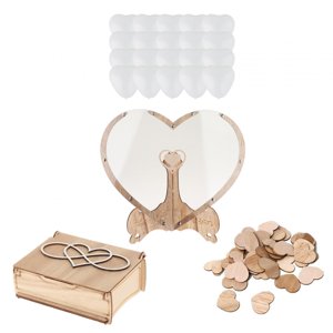 Bothyi - Libro De Invitados De Boda Con Corazón Libro De Invitados De Boda Para Decoración De Fiestas