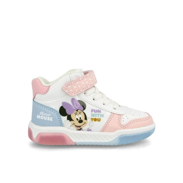 Botín Niña Bubblegummers Minnie Blanco-Rosado