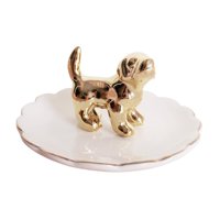 Magideal - Soporte Para Anillos De Perro, Bandeja Para Llaves De Entrada, Plato De Joyería, Bonita Bandeja De Cerámica Para Collares, Anillos, Regalos Del Día De