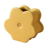 Magideal - Florero De Cerámica, Jarrón Con Adorno Floral, Maceta Decorativa Para Decoración Del Hogar, Florero De Arte Moderno Para Armario De Fiesta, Estantería Flor Amarilla