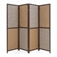 thumbnail image 2 of Biombo De Madera Resistente 4 Paneles Tejido H 200x180cm marron claro, 2 of 3