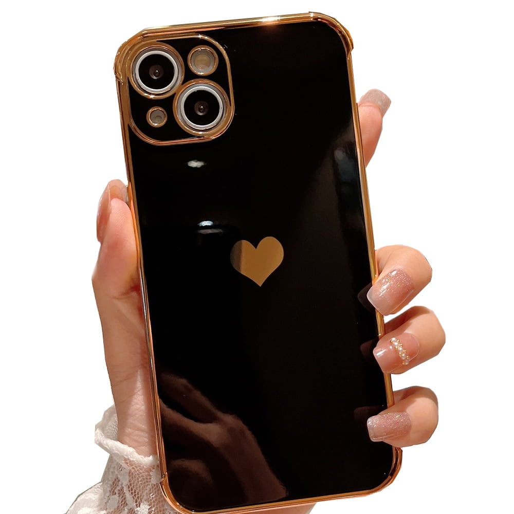 Genérico - Carcasa Corazones Para Iphone 13 Negro