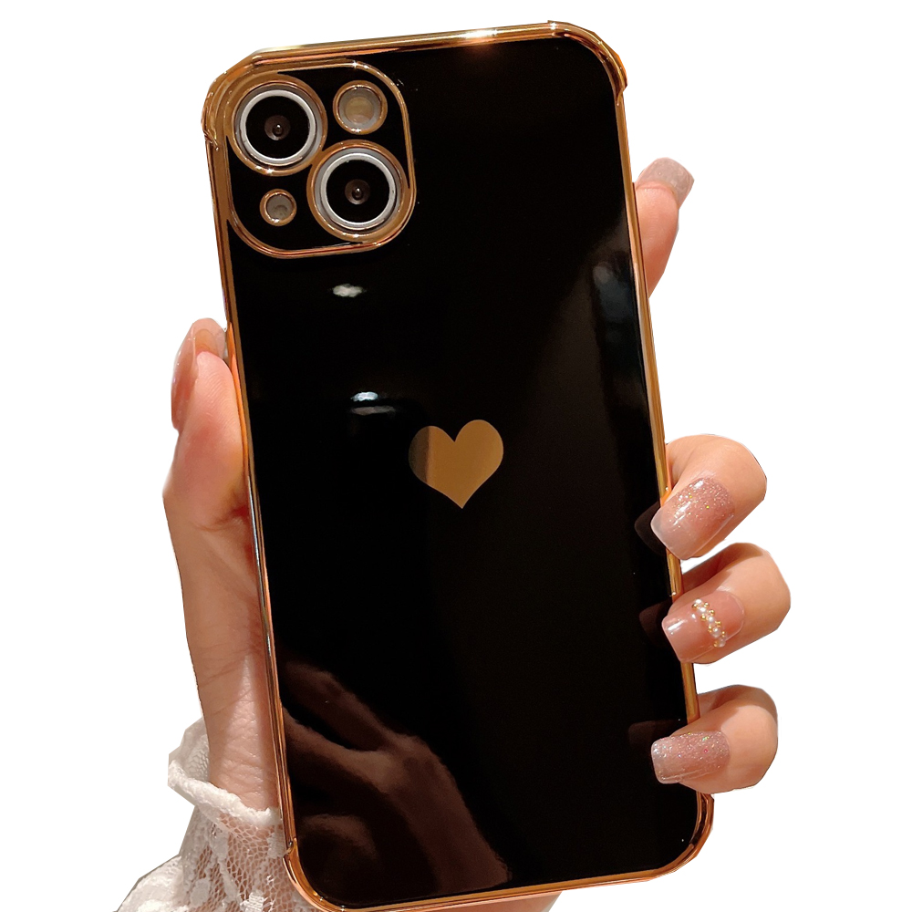 Genérico - Carcasa Corazones Para Iphone 13 Negro