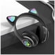 thumbnail image 3 of Audífonos inalámbricos Bluetooth RGB Orejas gato BT 5.0 Negro para audio diario, 3 of 3