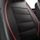 thumbnail image 2 of Fundas de asiento CAR PASS Universal FIT de piel ribeteada, color negro y rojo, 2 of 9
