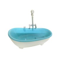 Magideal - 1/6 Casa De Muñecas Bañera Casa De Muñecas Decoración Muñeca Miniatura Casa De Muñecas Juguetes De Simulación Accesorios De Baño Para Niños Regalos Azul