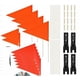 thumbnail image 2 of Banderas para bicicleta Odowalker 1,8 m rojo – 4 juegos (12 piezas), 2 of 7