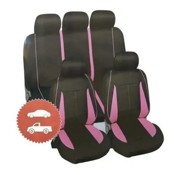 Funda Cubre Asientos Class Fucsia 11 Piezas / 5 Cabeceras Negro