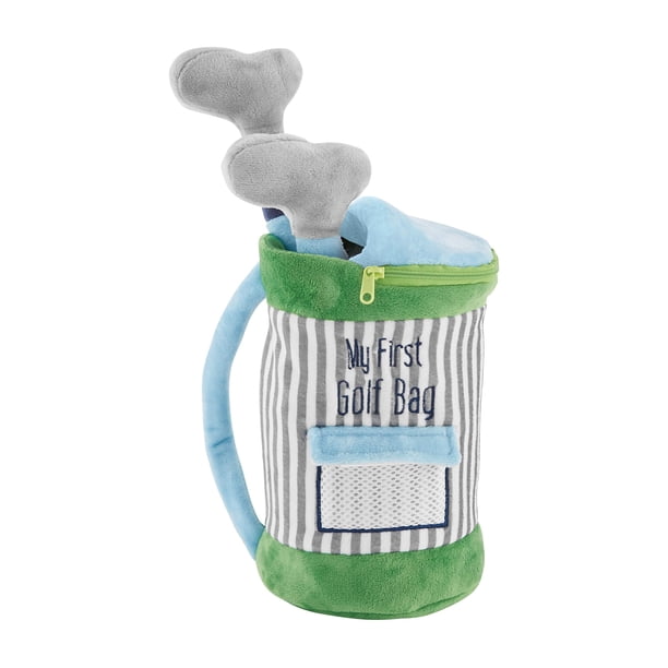 Set de felpa Mud Pie My Bag Golf para niños con bolsa de golf, pelota, conductor, putter y putting green