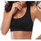 thumbnail image 3 of Sujetador deportivo MIRITY para mujer, espalda cruzada, alto impacto, negro y gris, talla M, 3 of 6