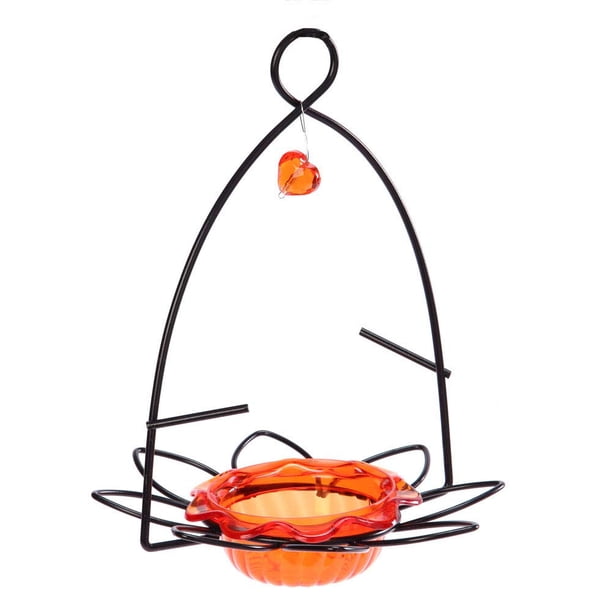 Comedero para Jilgueros Birds Choice con Copa de Gelatina de 90 ml Naranja para Colgar