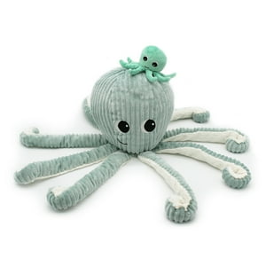 Les Ptipotos - Peluche Pulpo Filou Mamá Y Bebé - Menta