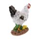 thumbnail image 2 of Resina artificial gallina pollo figura decoración para el hogar gallina blanca, 2 of 5