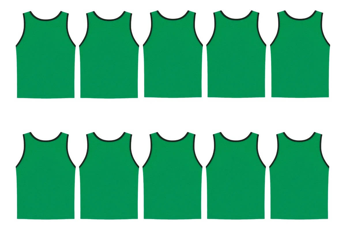 Linea Sport - Pack X10 Chalecos Deportivo De Malla Peto Calado Cerrado Niños