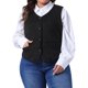 thumbnail image 1 of Agnes Orinda Trajes de Halloween Chalecos de Mujer Tallas Grandes Cuello en V Totalmente Forrado Botones Vestido de Trabajo Chaleco de Esmoquin 1X Negro, 1 of 6