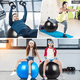 thumbnail image 3 of Pelota balon 75 cm pilates yoga + inflador pelotas Morado #2, 3 of 3