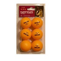 Set 6 Pelotas Ping Pong 3 Estrellas Sensei® - Tenis De Mesa