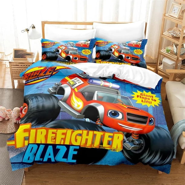 ed Blaze N Monster Machines Bedding Set AnimeDouble Adult Kids Bedclothes Quilt Cover