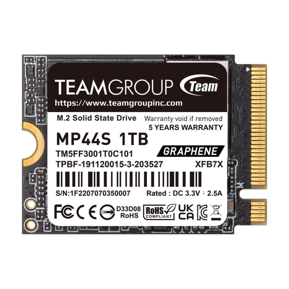 SSD TEAMGROUP MP44S 1 TB Gen4x4 M.2 22x30 mm PCIe 4.0