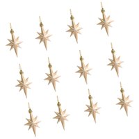 Magideal - 12 Piezas De Adornos De Estrellas Navideñas, Caja De Regalo, Colgantes, Decoraciones Nórdicas Para Fiestas Navideñas, Decoraciones Navideñas Para Pare Color Champán