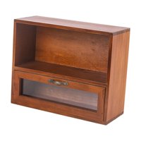 Magideal - Estante De Gabinete De Almacenamiento De Escritorio Con Puerta Estante Multiusos Soporte De Almacenamiento Caja De Exhibición Para Coleccionables Perf