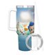 thumbnail image 3 of Bubble Guppies Vaso aislado de acero inoxidable con asa, diseño temático, regalo para familia, amigos y fans; incluye pajita y encaja en el portavasos estándar, 40 oz, 3 of 6