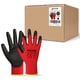 thumbnail image 1 of Guantes de trabajo de seguridad DULFINE con revestimiento de poliuretano rojo para uso general, 1 of 6
