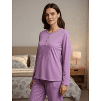 Grupo Agw - Pijama Mujer Largo Diseño Rosa - Xl