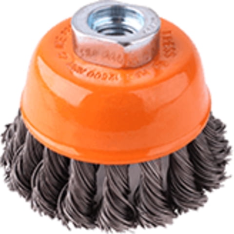 Grata Copa Acero Trenzado 3'' - Calibre De 0,5 Mm - Toma M14 - Hela