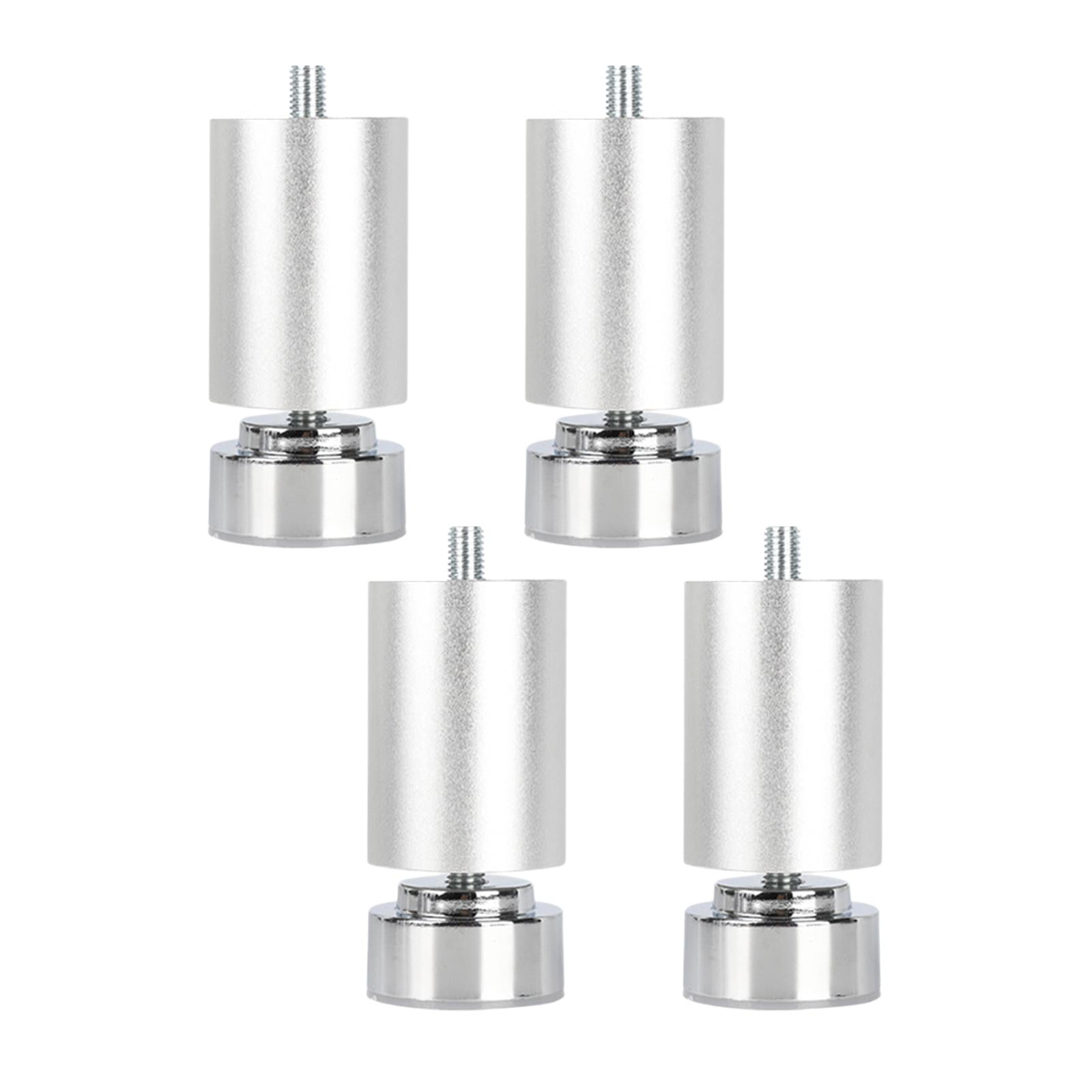 Magideal - 4 Piezas De Sofá Patas M10 Marco De Cama De Hilo Piernas De La Mesa Profesional Pies M10 Muebles De Soporte De Muebles Para Gabinetes De Baño Sofás Me , Argenta 12cm