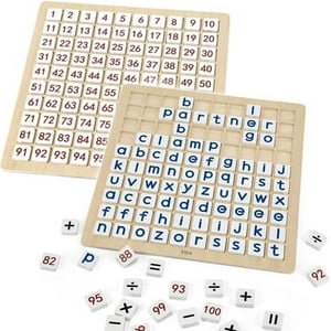 Viga - Juego Madera Didáctico Aprendiendo Alfabeto Y Matemáticas