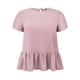 thumbnail image 4 of GRACE & GRANDEUR Blusas de Mujer Talla Grande para Pascua, Babydoll Peplum, Manga Corta, Cuello Redondo, Blusas Sueltas y Fluidas, Camisetas Casuales de Verano, Talla 3X Rosa, 4 of 6
