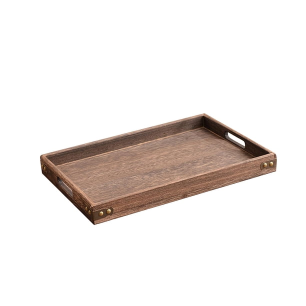 Plato para servir de cocina, bandejas para servir con asa, soporte para pasteles, soporte para alimentos, bandeja de almacenamiento para el hogar, , Protector de Protector de esquina grande