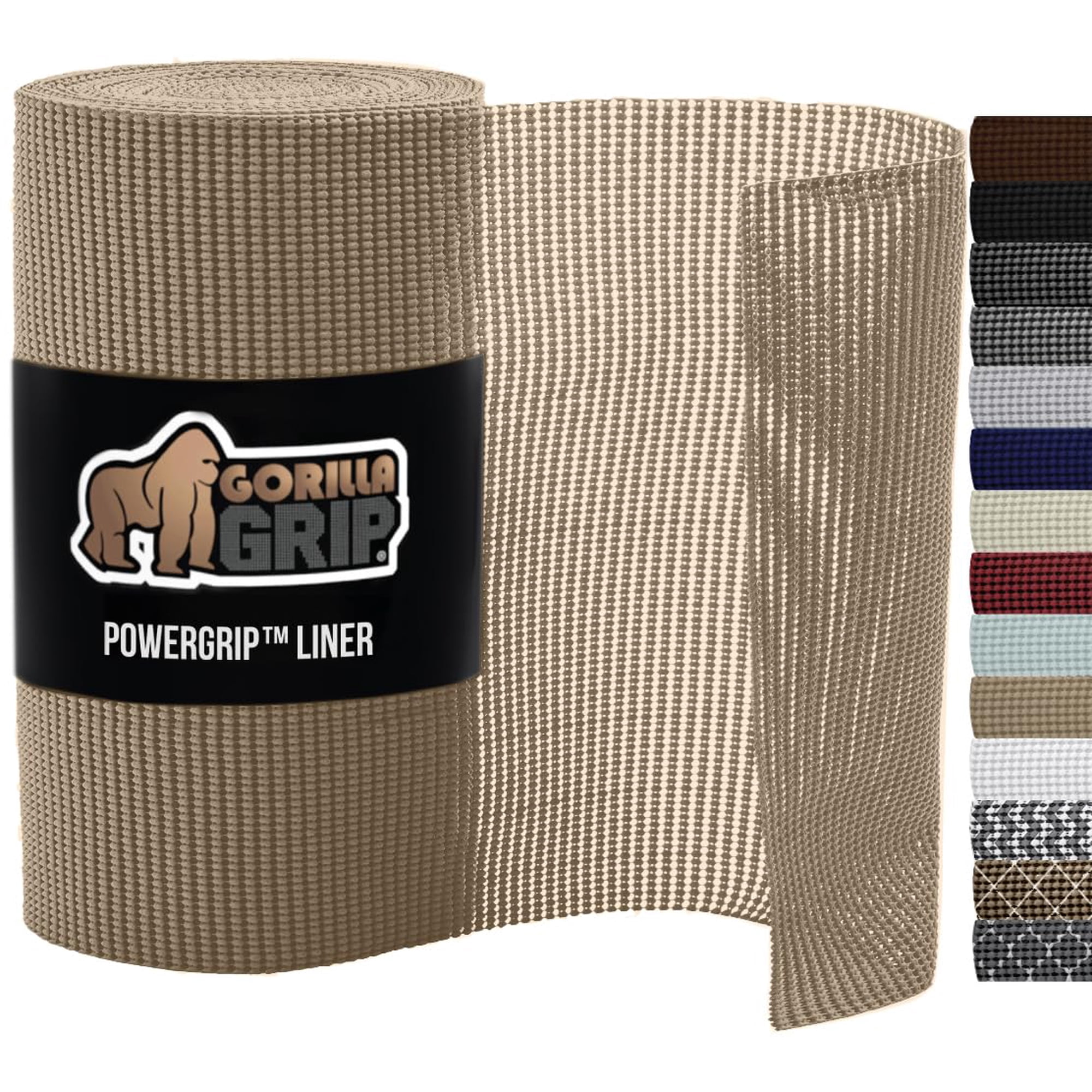 Revestimiento Para Cajones, Estantes Y Armarios Gorilla Grip Powergrip, Color Beige