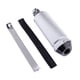 thumbnail image 2 of Silenciador de escape de aluminio anodizado universal para motocicleta de 28 mm, plateado, 2 of 3